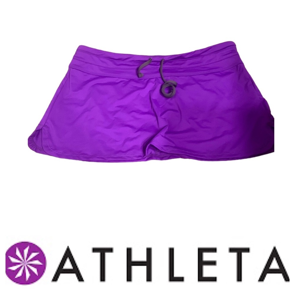 Athleta purple breezy swim skirt size small, women’s, two back pockets